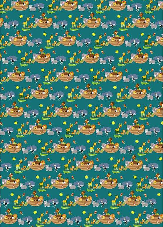 Gift wrap & tags - Noah's ark - Teal - wrap - Buy Christian Books & Gifts Online here